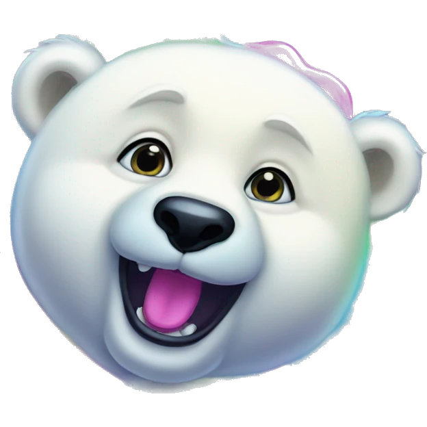 lisa frank polar bear full emoji