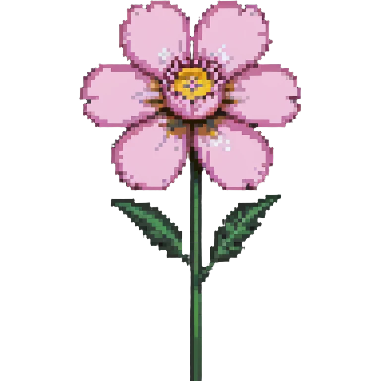 unrealistic pink flower emoji