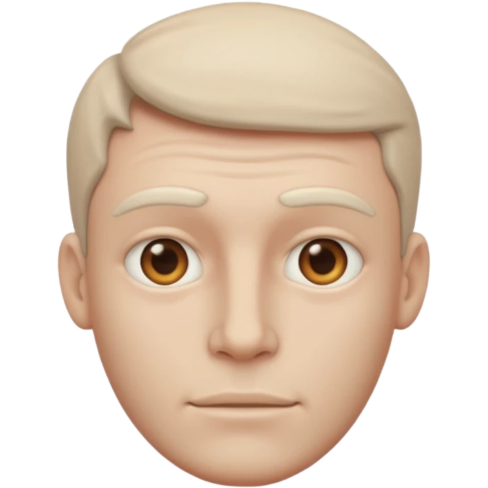 Clay male face emoji