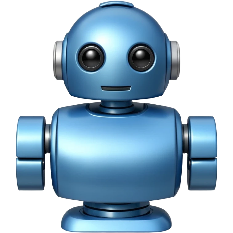 Round blue,Toy Robot. emoji