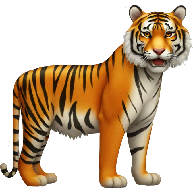 tiger with orange emoji