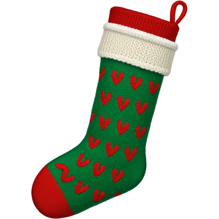 green red christmas stocking emoji