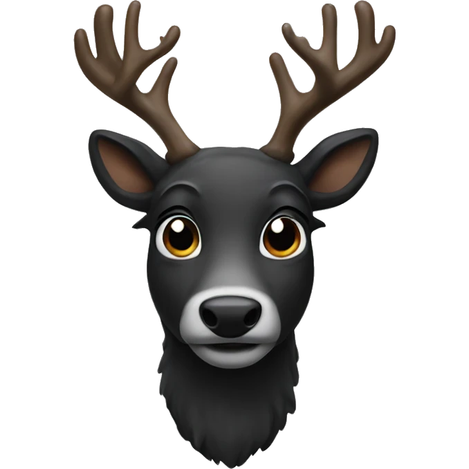 black-reindeer emoji