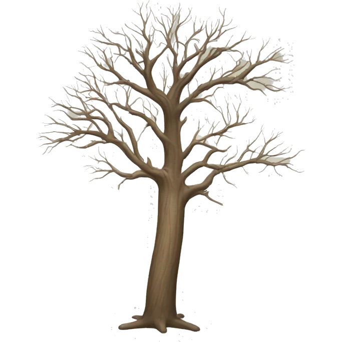leafless tree emoji