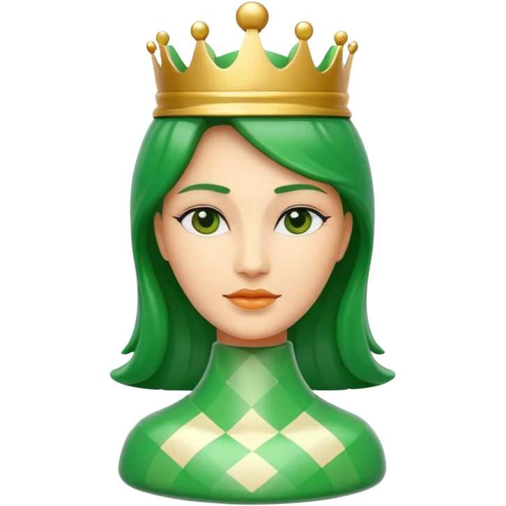 green chess queen piece emoji