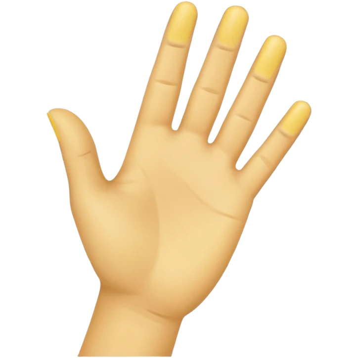 yellow hand doing the salute from the hunger games emoji