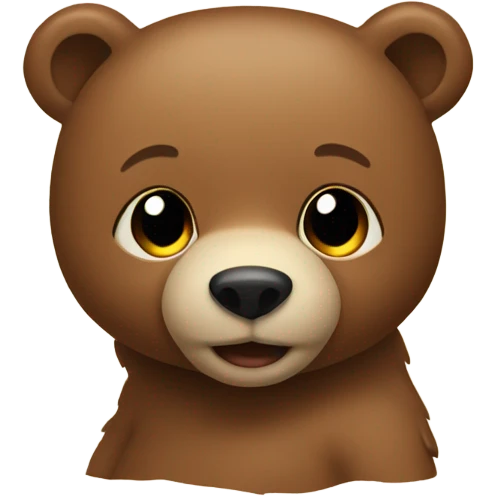 Little bear with cover  emoji