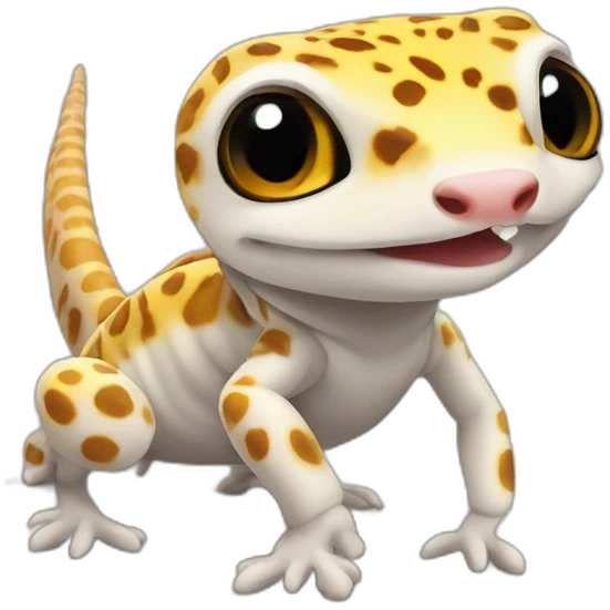 Leopard Gecko robotic emoji