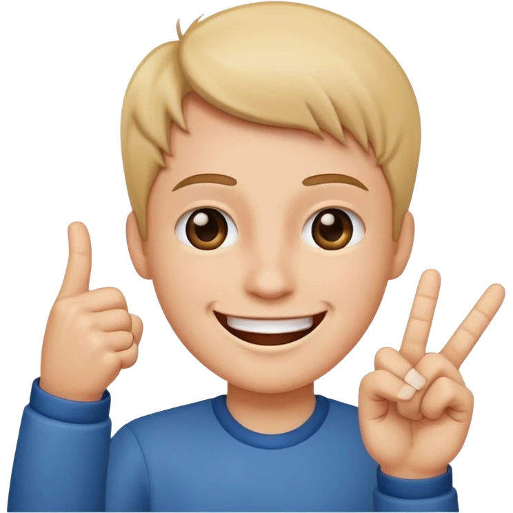 smiling emoji with middle finger emoji