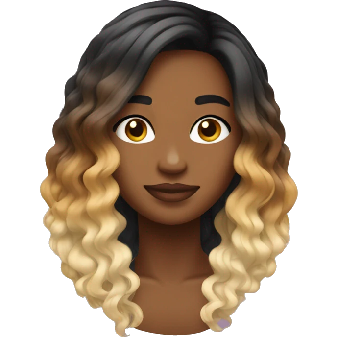 Reverse ombre hair  emoji