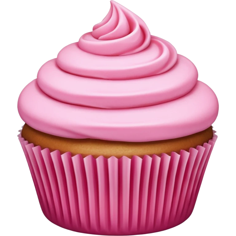 Cupcake with pink icing emoji