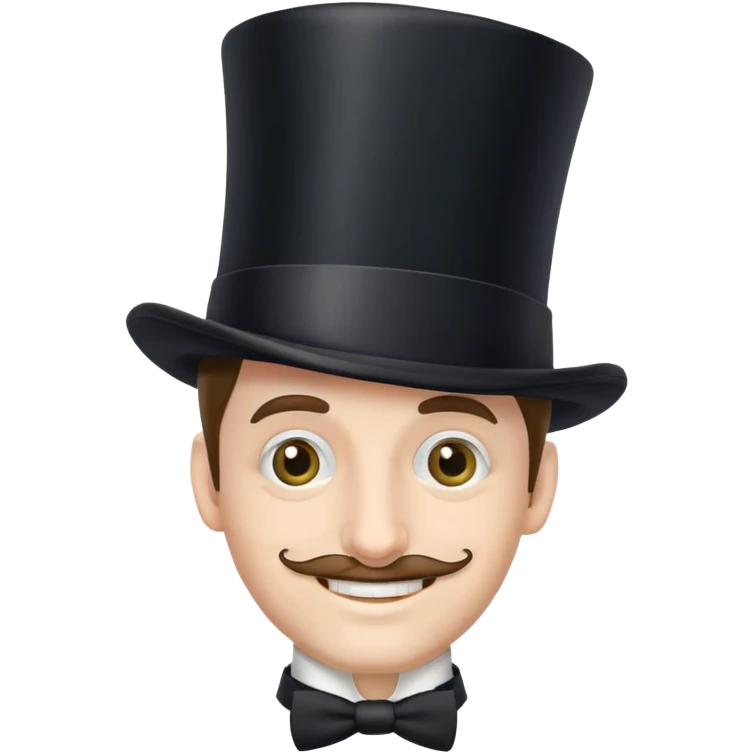 Smile de cartola e monóculo  emoji