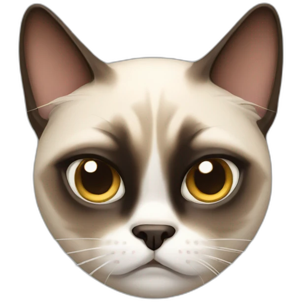 Grumpy Siamese cat emoji
