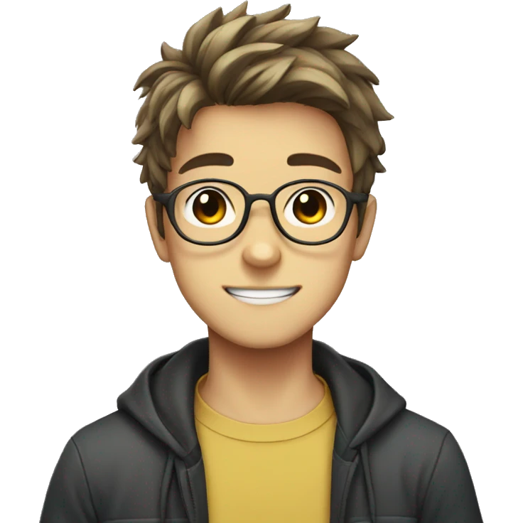 Anime Boy with glasses emoji