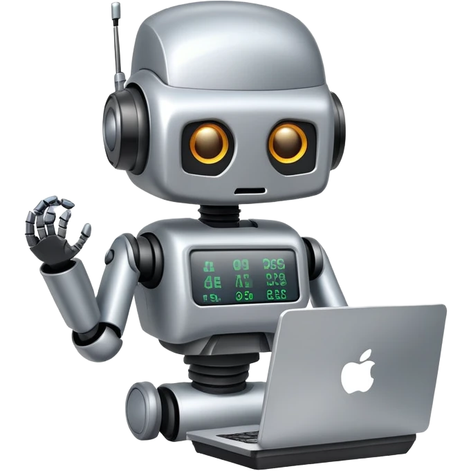 AIOps robot monitoring computer systems emoji
