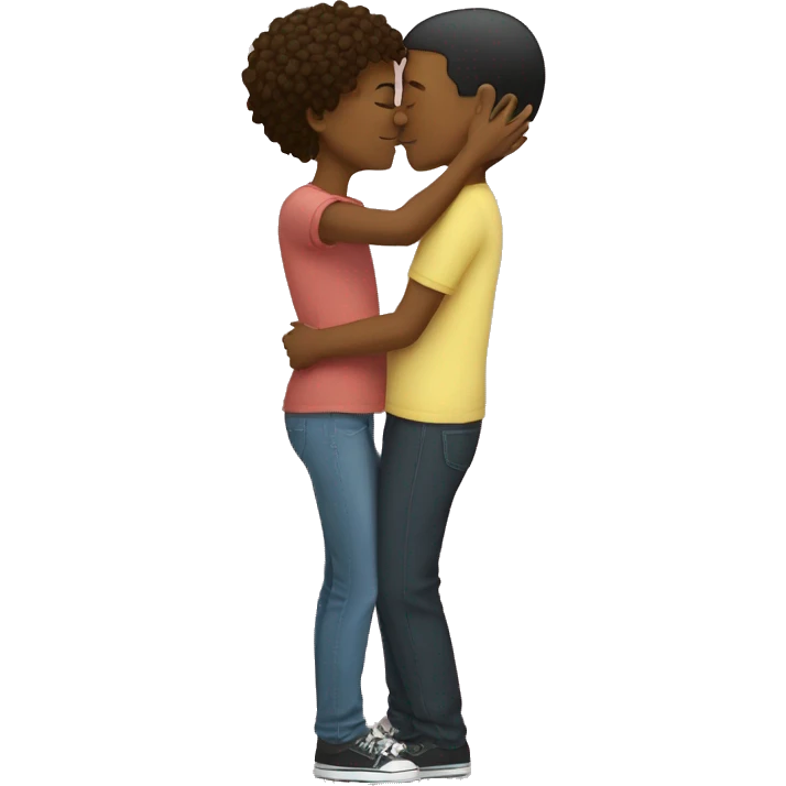 A boy kiss a girl  emoji
