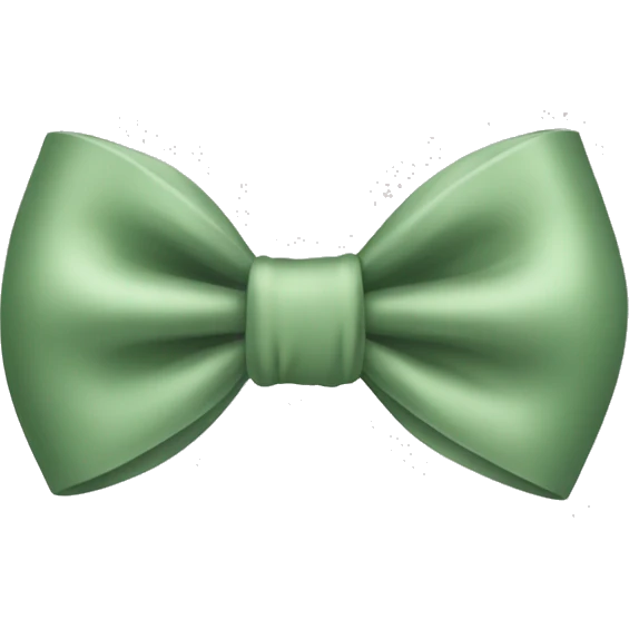 sage green bow emoji