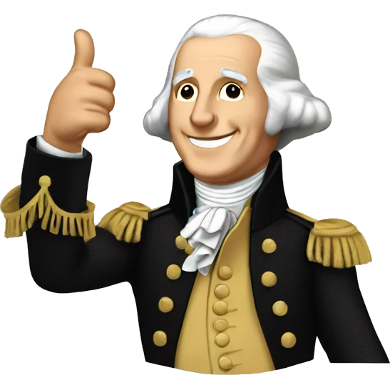 George Washington thumbs up emoji