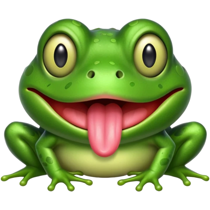 frog with tongue emoji