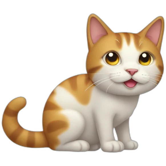 cat is pooping emoji