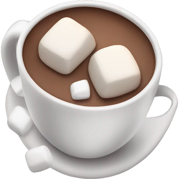 cup of hot chocolate with marshmallows  emoji