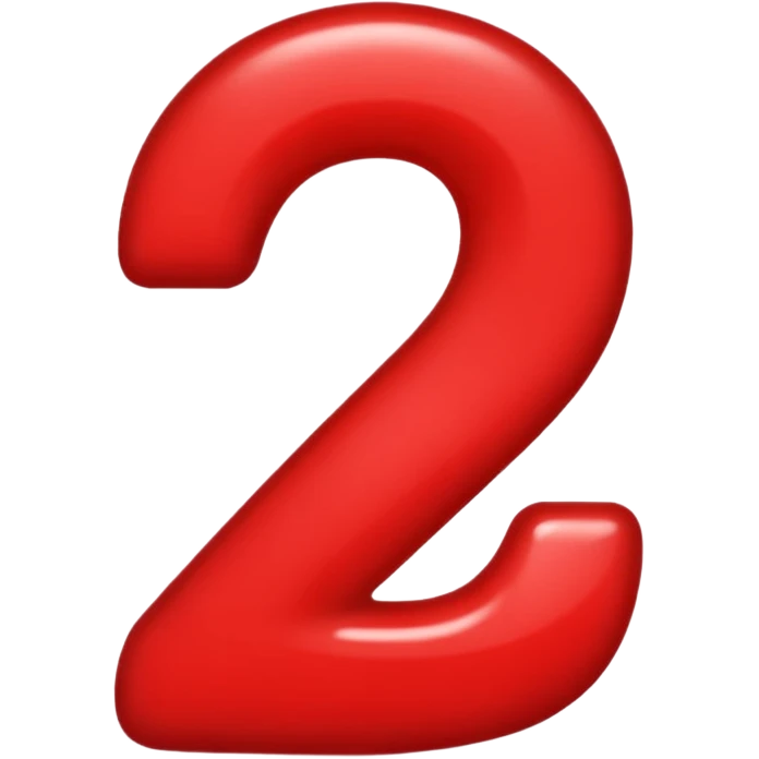 Red number "2" emoji