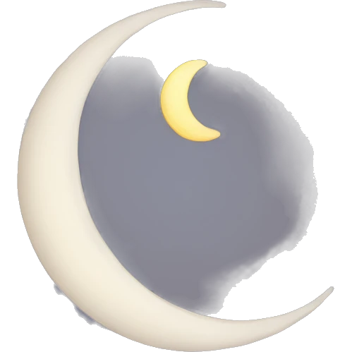 A crescent moon in croissnt emoji
