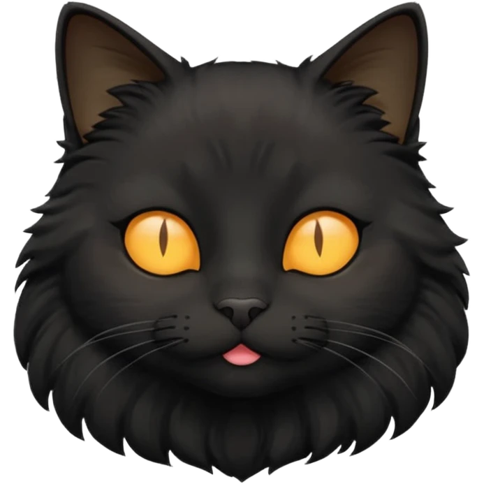 Kiss black cat emoji