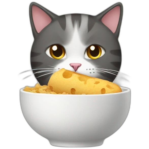 cat eating emoji