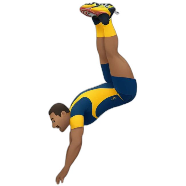 Rugby player diving emoji