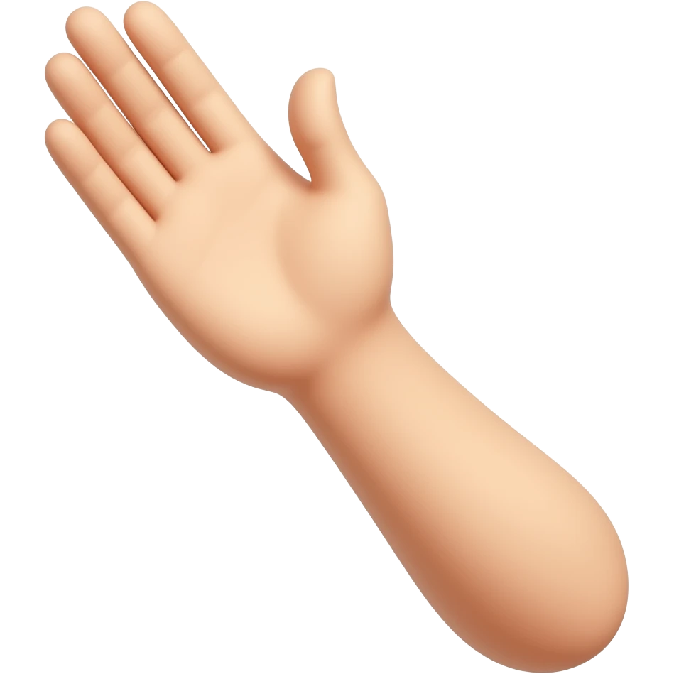 emoji ganzer arm ellenbogen geste offene hand ausgestreckt , kein körper emoji