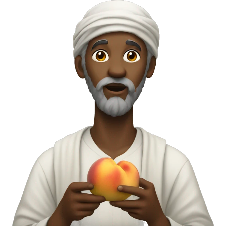 Ezekiel eating peach  emoji