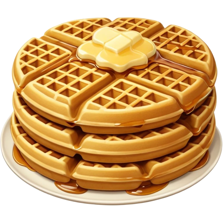 Large waffles with butter and syrup  emoji