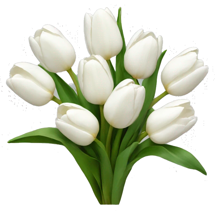 White tulips emoji