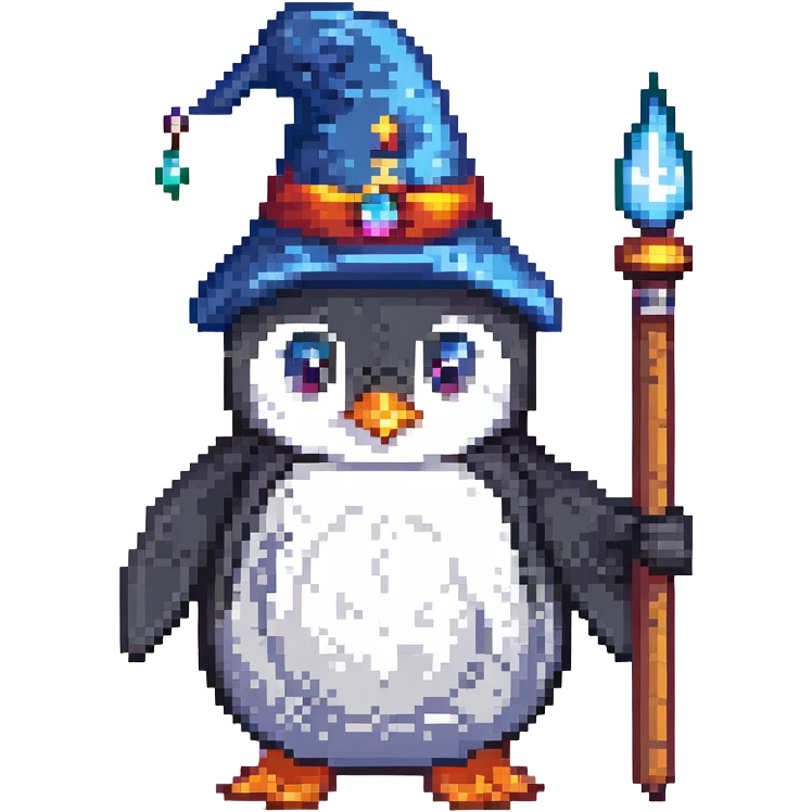 penguin wizard emoji