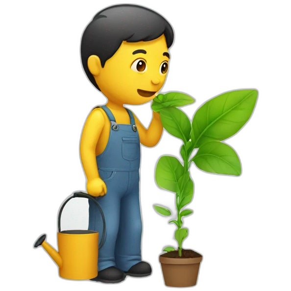 a person watering a plant emoji