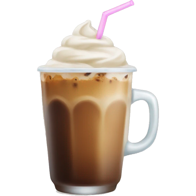 Iced coffee without whipped cream emoji