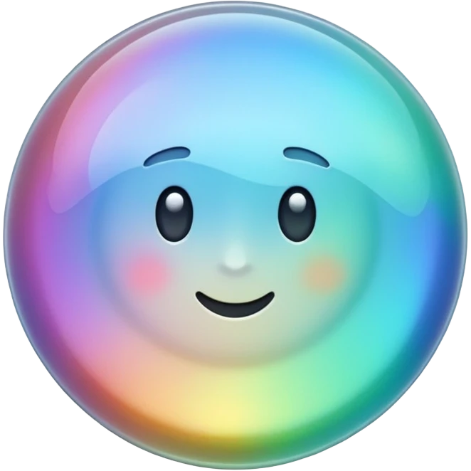 Puffy glass style record emoji