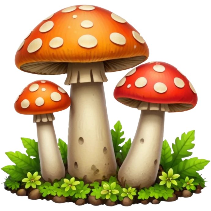 colorfull mushrooms emoji
