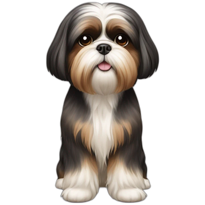 Dog Shih Tzu with long coat full-height  emoji