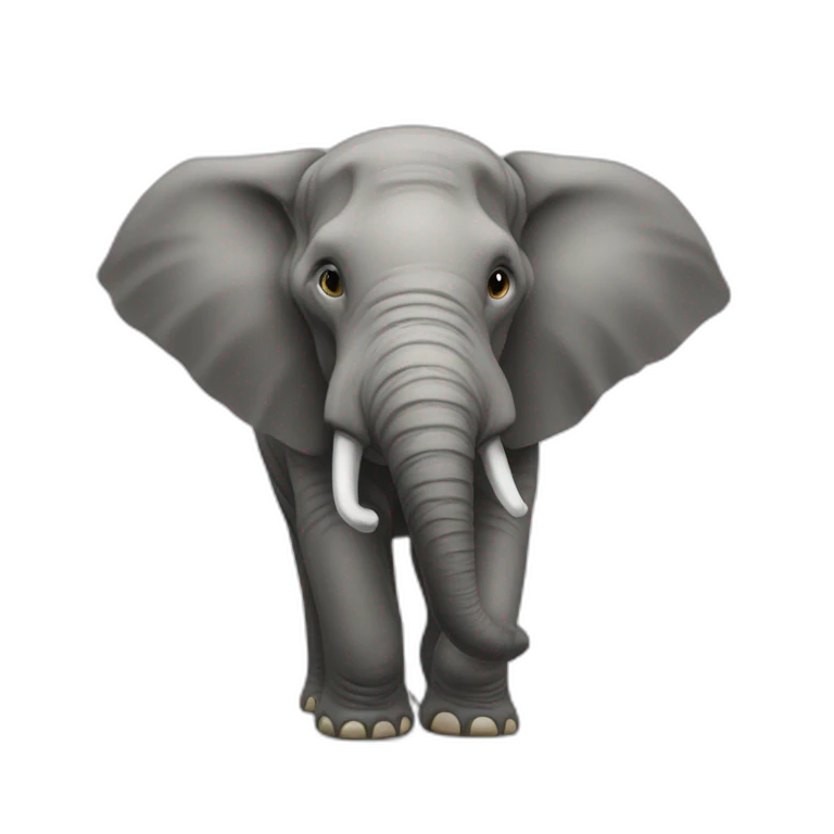 Chat sur éléphant emoji