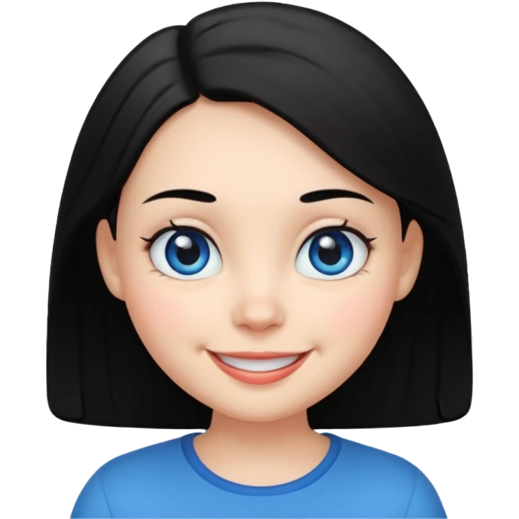 very big head and small body proportion female cartoon emoji