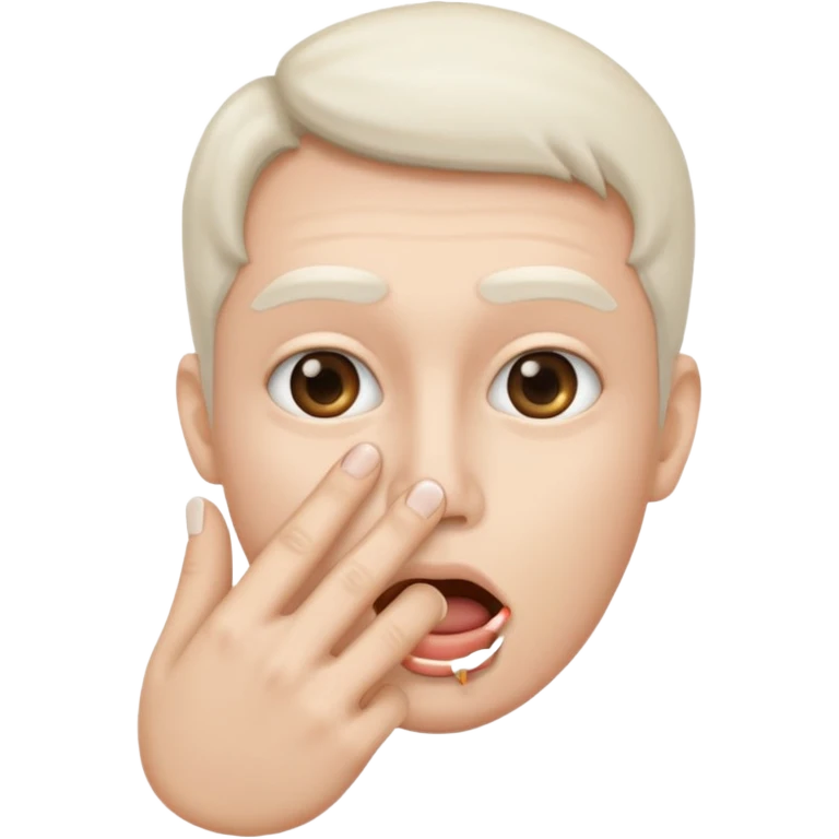 White color Shh finger and hand emoji emoji