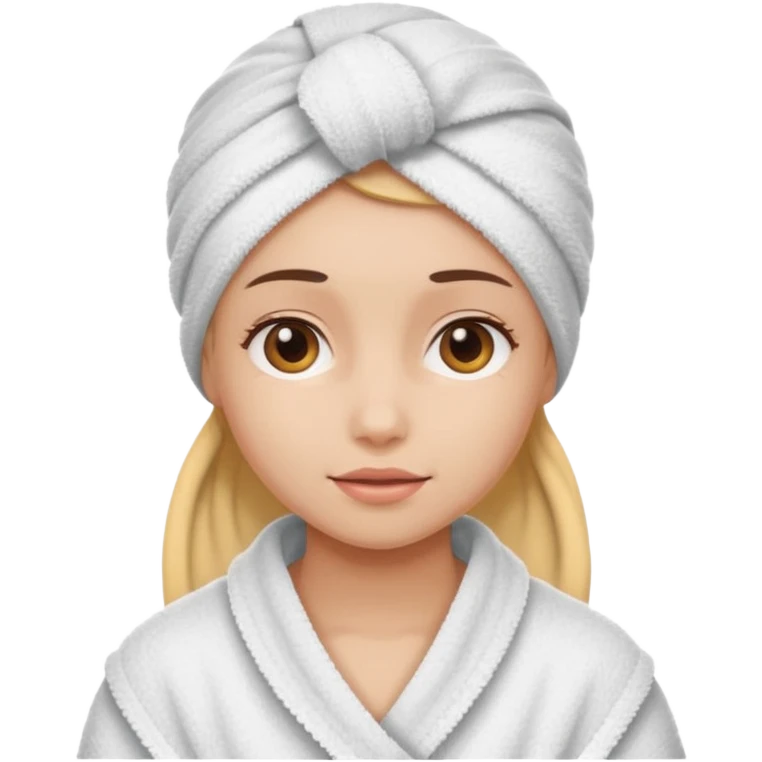 Девушка с полотенцем на голове emoji