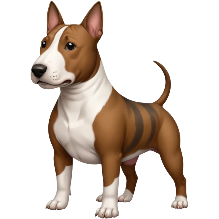 brindle english bull terrier sitting down emoji