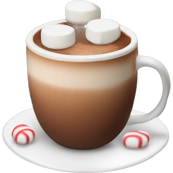 Hot chocolate with marshmallows Christmas themed  emoji