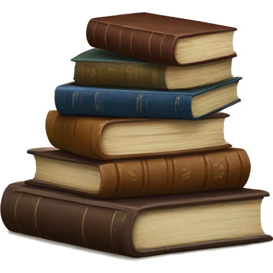 a stack of old books emoji