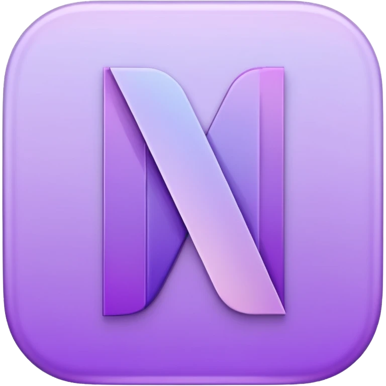 Netflix aesthetic "N" logo in pastel purples emoji