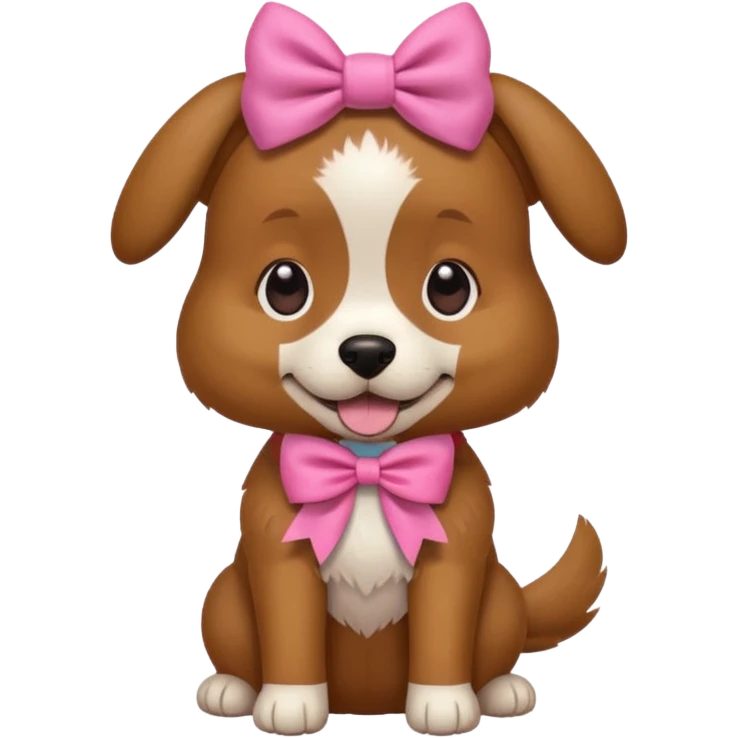 Dog with pink bow emoji