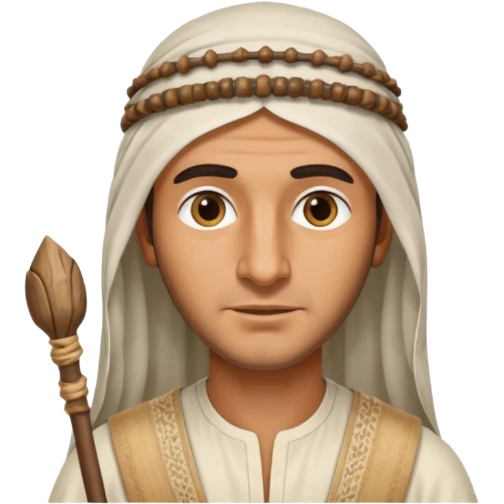 arab with stick looking for oil emoji